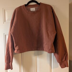 Aritzia Wilfred Free Terracotta Cropped Sweatshirt Size M